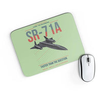 Thumbnail for SR-71A Blackbird design on light green rectangle mouse pad