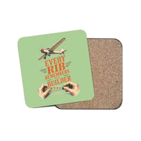 Thumbnail for Every Rib Remembers The Builder design on light green 1 piece coaster