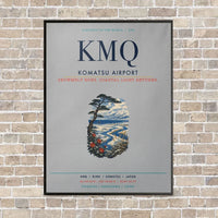 Thumbnail for Komatsu Airport KMQ vertical canvas print - framed - light gray background