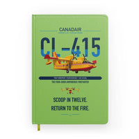 Thumbnail for Canadair CL-415 design on light green notebook