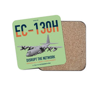 Thumbnail for EC-130H Compass Call design on light green 1 piece coaster
