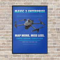 Thumbnail for DJI Mavic 3 Enterprise vertical canvas print - framed - blue background