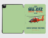 Thumbnail for Airbus MH-65E Dolphin design on light green ipad tablet case