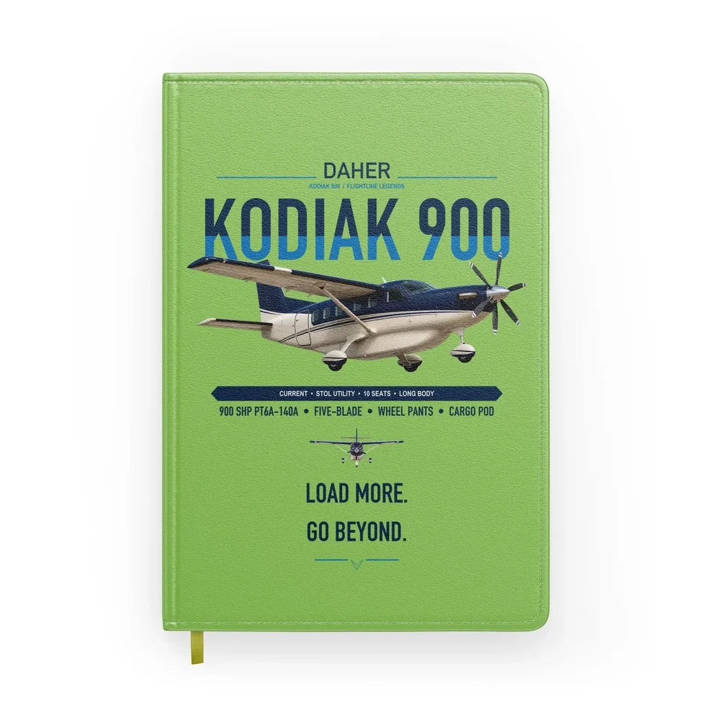 Daher Kodiak 900 design on light green notebook