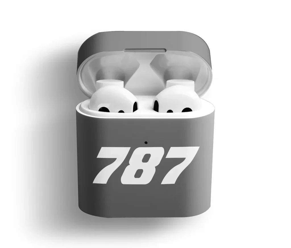 Boeing 787 Flat Text AirPods Pro plastic case - Dark Gray