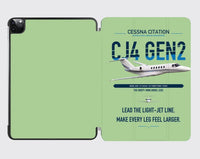 Thumbnail for Cessna Citation CJ4 Gen2 design on light green ipad tablet case