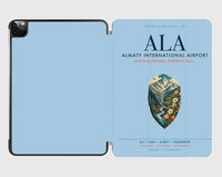 Thumbnail for Almaty International Airport (ALA) design on light blue ipad tablet case