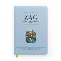 Thumbnail for Franjo Tuđman Airport Zagreb (ZAG) design on light blue notebook