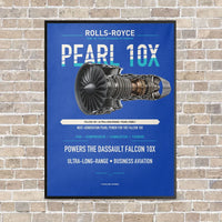 Thumbnail for PEARL 10X vertical canvas print - framed - blue background
