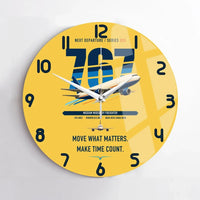 Thumbnail for Boeing 767-300F design on yellow no frame wall clock