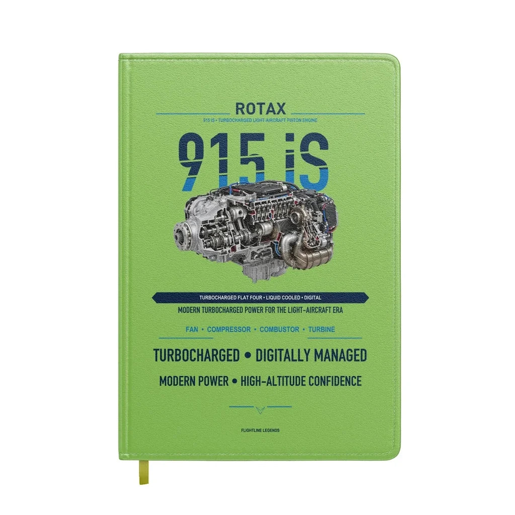 915 iS design on light green notebook
