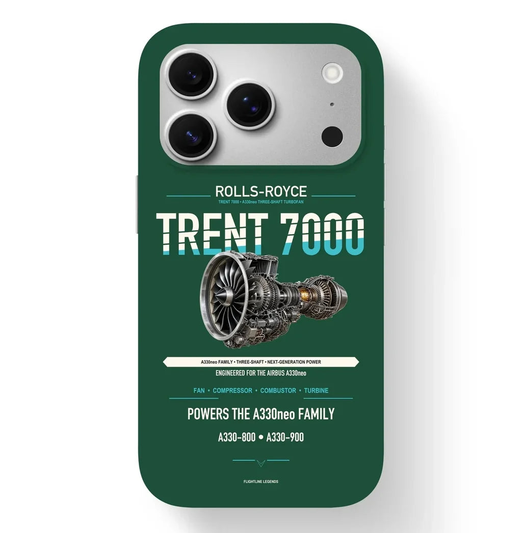TRENT 7000 Case design on dark green iphone case