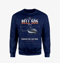 Thumbnail for Bell 505 design on navy blue sweatshirt