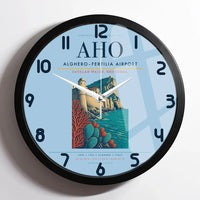 Thumbnail for AlgheroFertilia Airport AHO Wall-Clock Framed - Light Blue