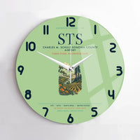 Thumbnail for Charles M. Schulz–Sonoma County Airport Santa Rosa (STS) design on light green no frame wall clock