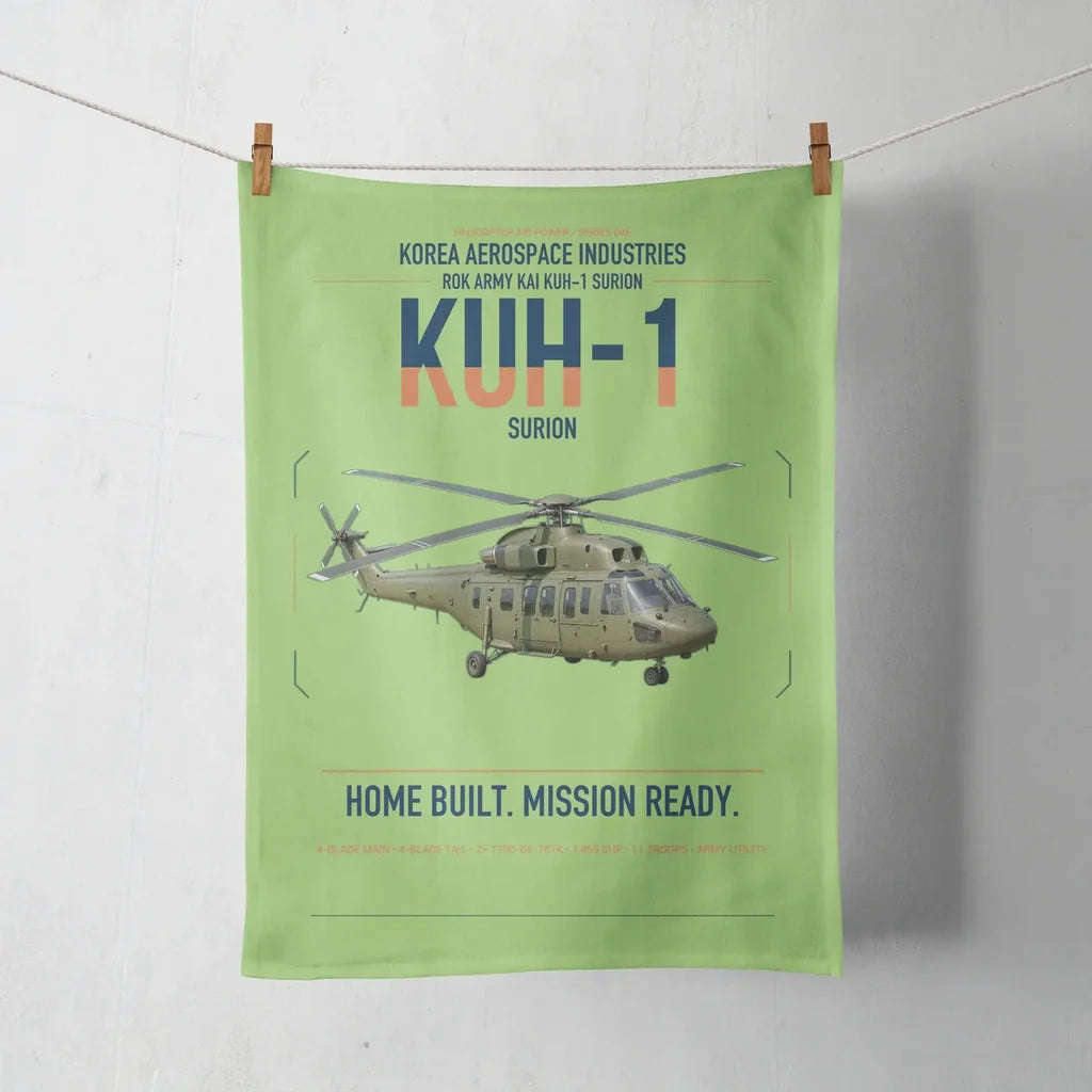 Korea Aerospace Industries KUH-1 Surion design on light green towel
