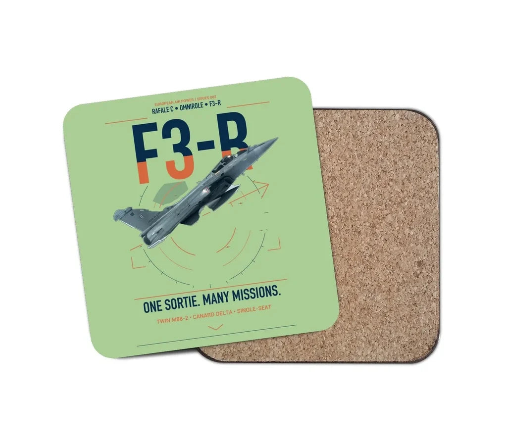 Dassault Rafale C — F3-R standard design on light green 1 piece coaster