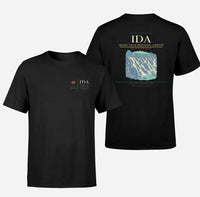 Thumbnail for Idaho Falls Regional Airport (IDA) design printed on black double-side t-shirt