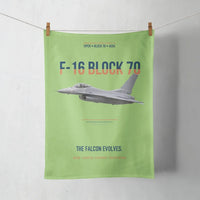 Thumbnail for F-16 Block 70 The Falcon Evolves design on light green towel