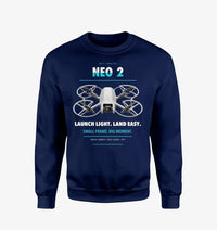 Thumbnail for DJI Neo 2 design on navy blue sweatshirt