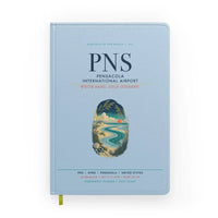 Thumbnail for Pensacola International Airport (PNS) design on light blue notebook