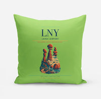 Thumbnail for Lanai Airport (LNY) design on light green pillow
