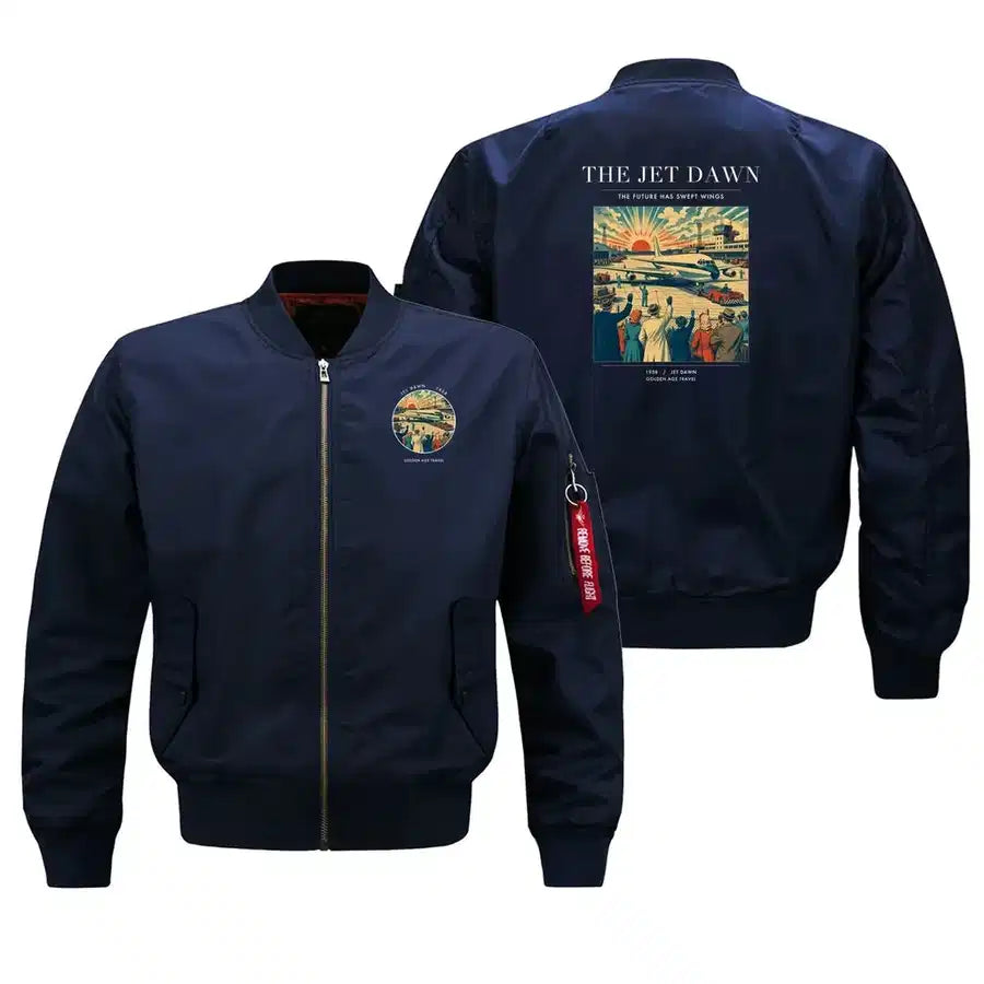 VINTAGE G4113 - The Jet Dawn - Bomber Jacket design on blue