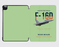 Thumbnail for F-16D Fighting Falcon Two Seats One Falcon design on light green ipad tablet case