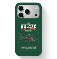 Thumbnail for Boeing AH-64E Apache Guardian design on dark green magsafe iphone case, for iPhone 17 Pro