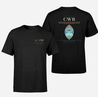 Thumbnail for Afonso Pena International Airport (CWB) design printed on black double-side t-shirt