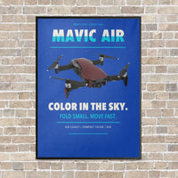 Thumbnail for DJI Mavic Air vertical canvas print - framed - blue background