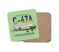 Thumbnail for C-47A Skytrain design on light green 1 piece coaster