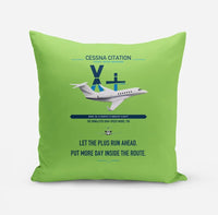 Thumbnail for Cessna Citation X+ design on light green pillow