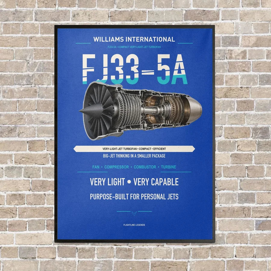 FJ33-5A vertical canvas print - framed - blue background