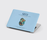 Thumbnail for San Francisco International Airport (SFO) design on light blue MacBook case