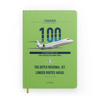 Thumbnail for Fokker 100 design on light green notebook