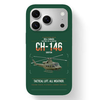 Thumbnail for Bell Canada CH-146 Griffon design on dark green magsafe iphone case, for iPhone 17 Pro