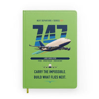 Thumbnail for Boeing 747-400 Dreamlifter design on light green notebook