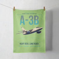 Thumbnail for A-3B Skywarrior design on light green towel