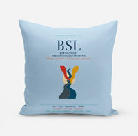 Thumbnail for EuroAirport Basel-Mulhouse-Freiburg (BSL) design on light blue pillow