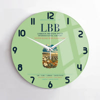 Thumbnail for Lubbock Preston Smith International Airport (LBB) design on light green no frame wall clock