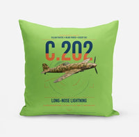 Thumbnail for Macchi C.202 Folgore design on light green pillow