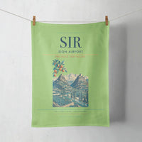 Thumbnail for Sion Airport (SIR) design on light green towel