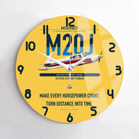 Thumbnail for Mooney M20J 201 design on yellow no frame wall clock