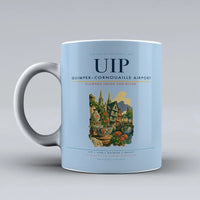Thumbnail for Quimper–Cornouaille Airport (UIP) airport code design on light blue ceramic mug