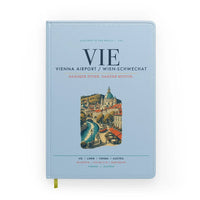 Thumbnail for Vienna Airport (VIE) design on light blue notebook