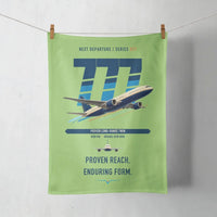 Thumbnail for Boeing 777-200ER design on light green towel