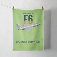 Thumbnail for Hawker Hunter F6 design on light green towel