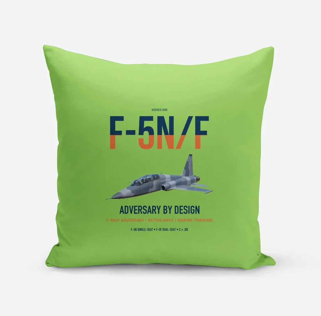 F-5N F Adversary design on light green pillow