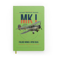 Thumbnail for Fairey Swordfish Mk I design on light green notebook